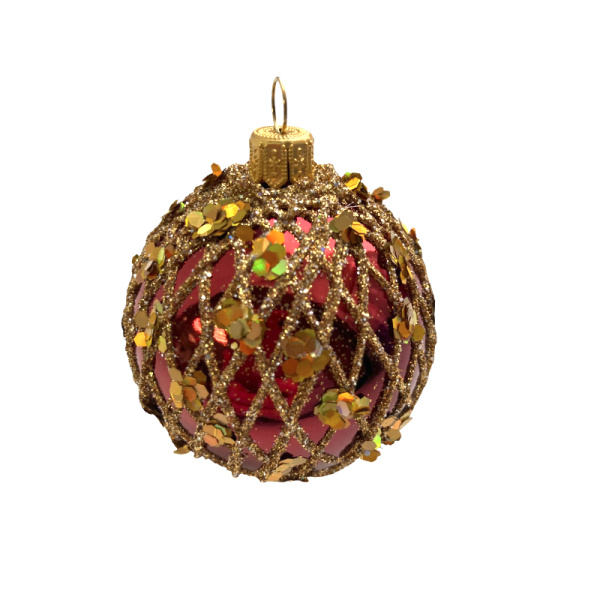 Набор шаров пластик. декор №1, 8см