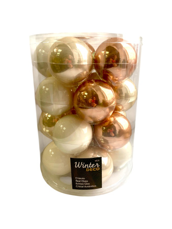 Набор шаров елочных стекл. Cashmere Rose 6см, 20 шт [142275]