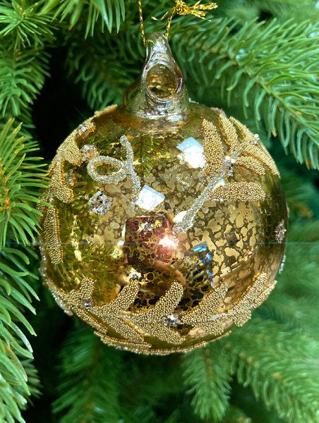 Шар елочный стекл. [63602]