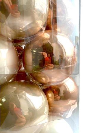 Набор шаров елочных стекл. Cashmere Rose 8см, 16 шт [140883]