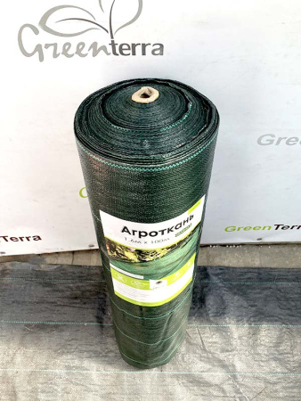 Агроткань зелёная, плотность 100гр/м2, 1.6х100м
