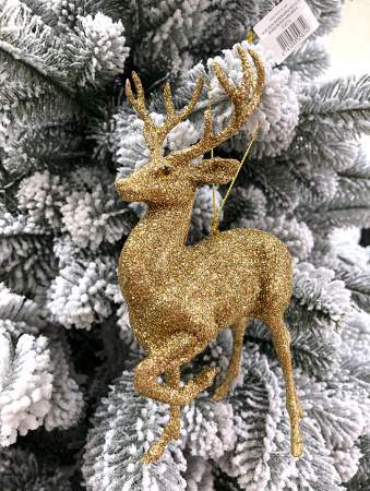 Елочное украшение блестящий олень [55674]
