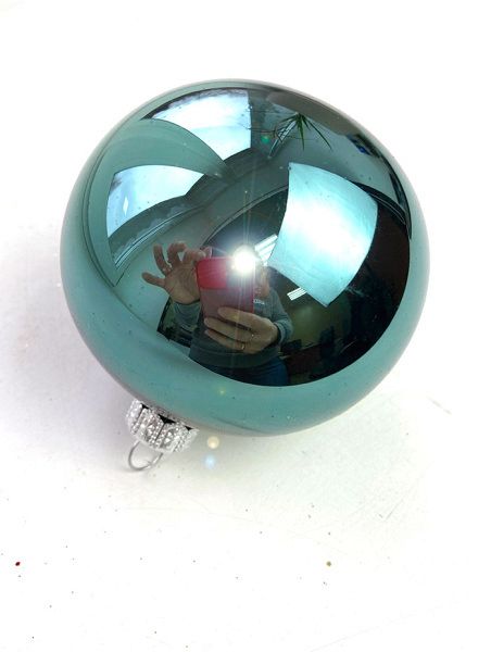 Шар елочный стекл. 8 см, [G-90]