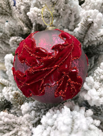 Шар елочный стекл. 10см [0634-13A/10]