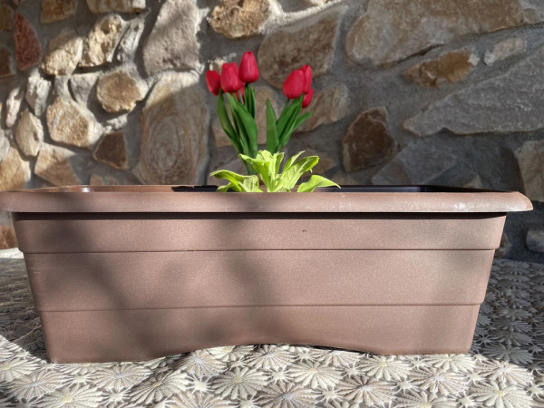 Ящики балконные для цветов рельефные, (шоколад) №3 №1