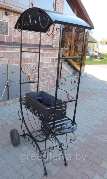 Кованый мангал с крышей "Пикассо"