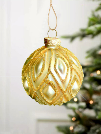 Шар елочный стекл. [0195-38]