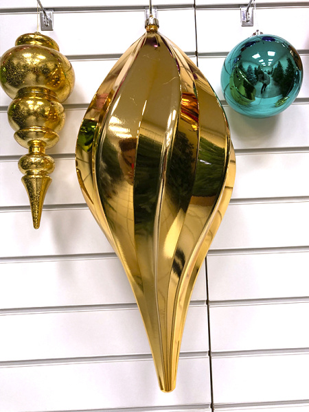 Украшение елочное "Сосулька" 60см золотой [HL202514]