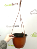Кашпо подвесное, терракотовое, ø 22см, высота 15см, объём 3.5л. формованное