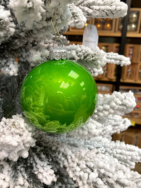 Шар елочный стекл. 8 см, [G-157]