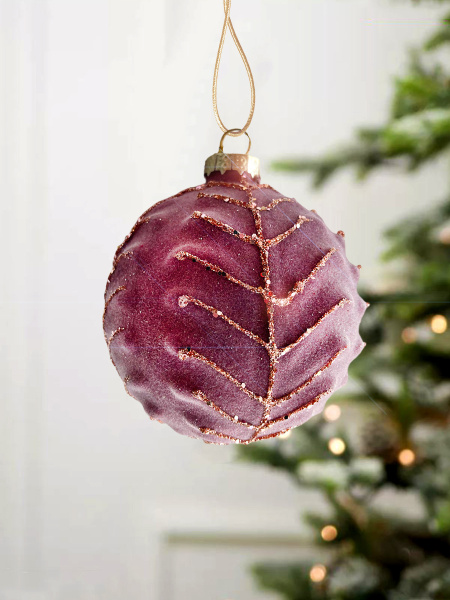 Шар елочный стекл. [5948-5]