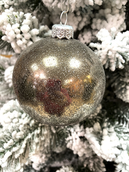 Шар елочный стекл. 8 см, [113s]