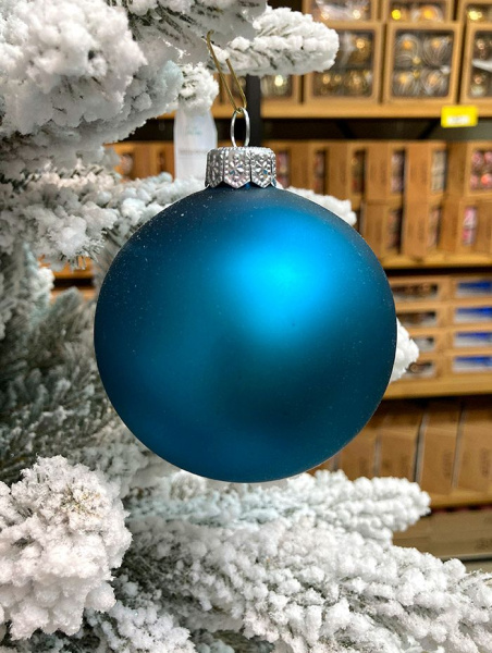 Шар елочный стекл. 8 см, [G-92]