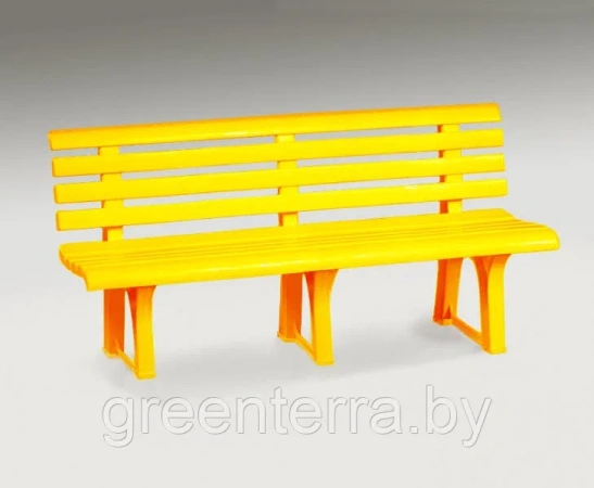 Скамейка детская пластиковая со спинкой