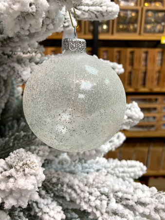 Шар елочный стекл. "Текстурный" 8 см, [G-233s]