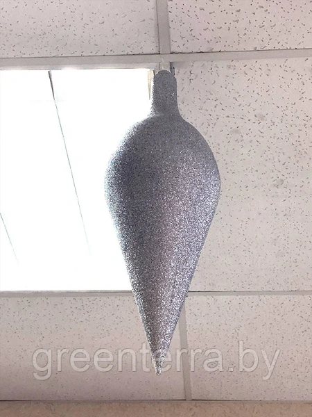 Украшение для больших ёлок "Сосулька" парча 45см