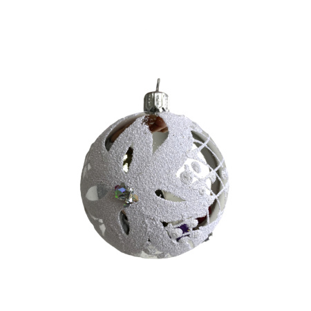 Набор шаров пластик. декор №7 разные цвета, 6см /  8см / 10см Шар пластиковый декорированный