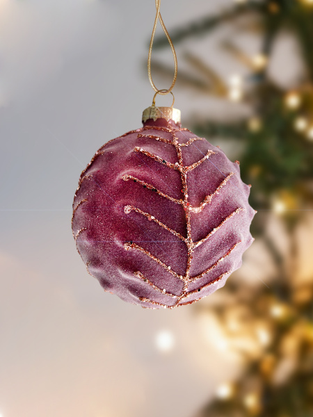 Шар елочный стекл. [5948-5]