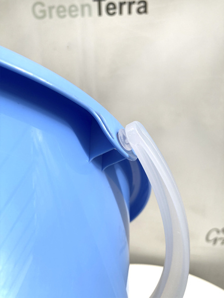 Ведро пластиковое с ручкой 10л, голубое