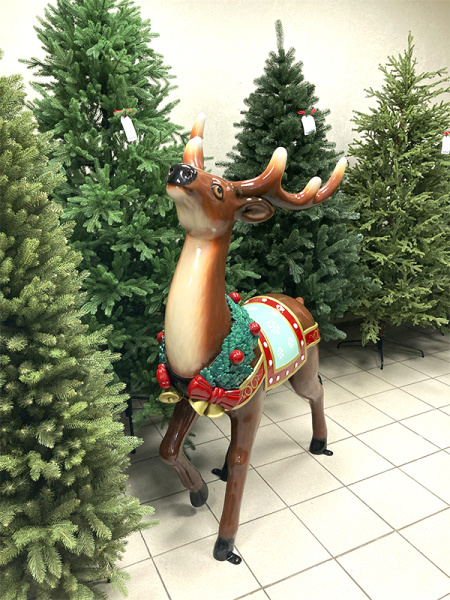 Новогодняя фигура для фотозоны "Новогодний олень"