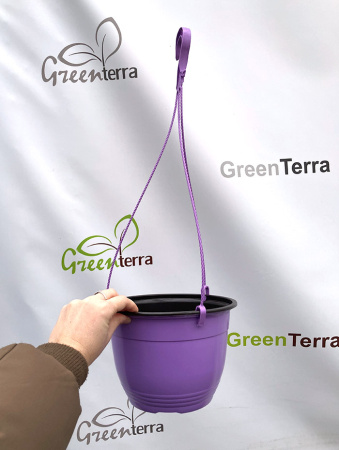 Кашпо подвесное, лаванда, ø 22см, высота 15см, объём 3.5л., формованное