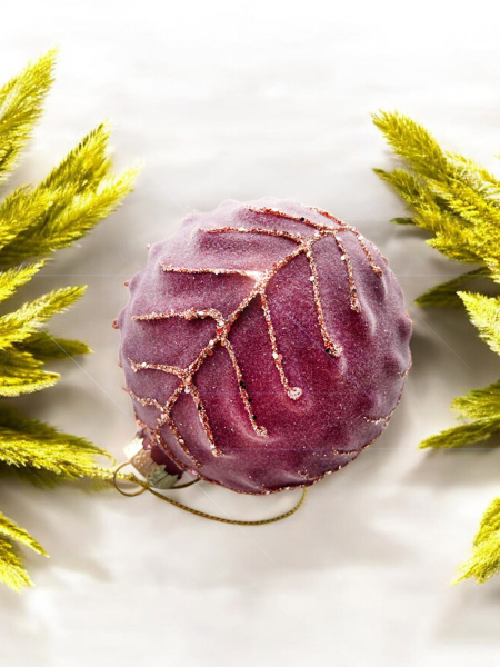 Шар елочный стекл. [5948-5]