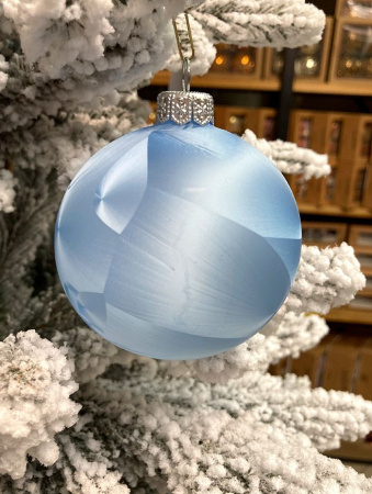 Шар елочный стекл. "Глянцевый" 8 см, [G-77]