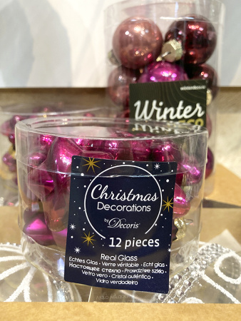 Набор стекл. елочных игрушек "Звезды" 4.5 см magnolia mix, 12 шт