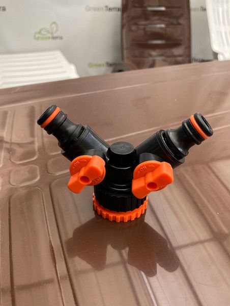 Соединитель с краном — разветвитель на два шланга [ECO-PWB 2222L]