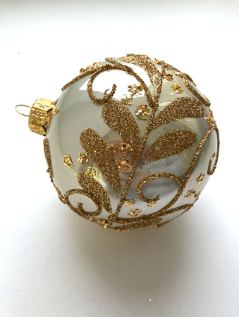 Набор шаров пластик. декор №4 разные цвета, 6см / 8см / 10см Шар пластиковый декорированный