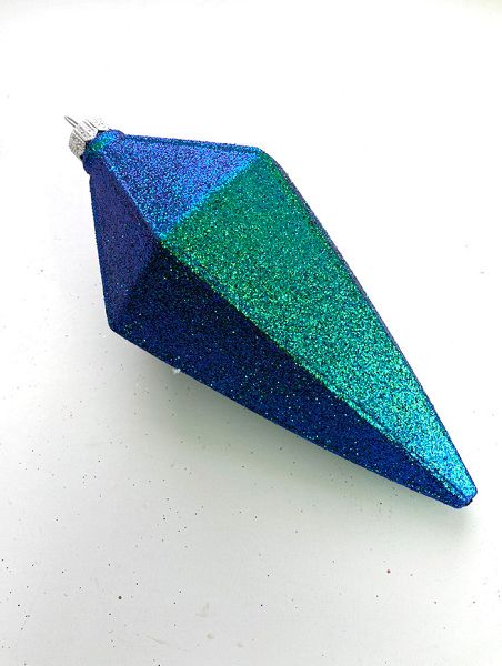 Украшение елочное "Кристалл" синий хамелеон