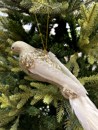 Украшение елочное птица 32 см [44699]