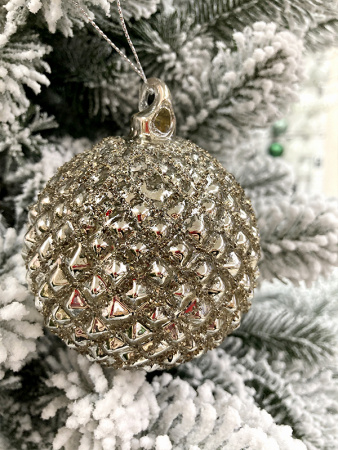 Шар елочный стекл. 10см [67236]