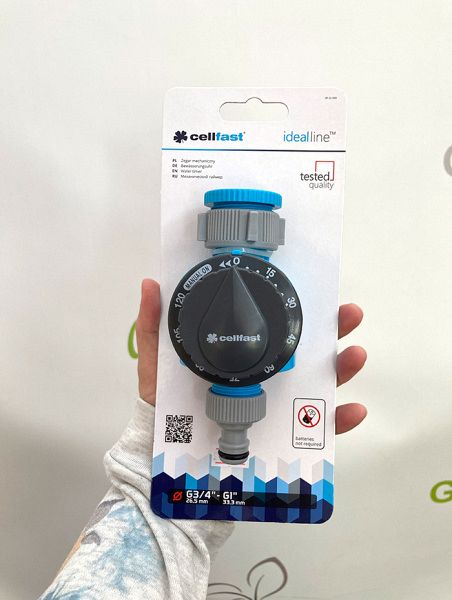 Механический счётчик расхода воды, таймер Cellfast IDEAL [52-090]