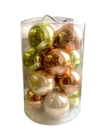 Набор шаров елочных стекл. Весенние Грезы 8см, 16шт [140886]