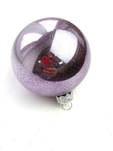 Шар елочный стекл. 8 см, [G-199s]