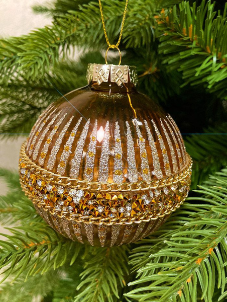 Шар елочный стекл. [60329]
