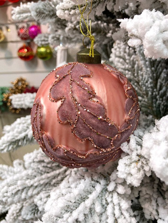 Шар елочный стекл. 10см [0634-13]