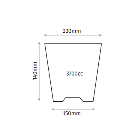 Кашпо подвесное, жёлтое, ø 23см, высота 14см, объём 3.7л
