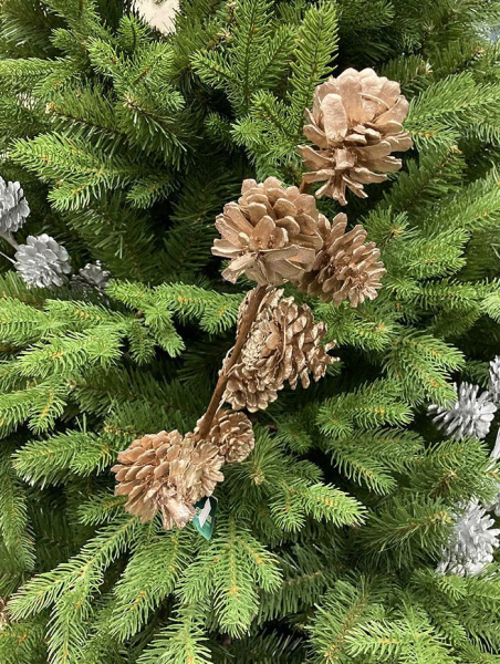 Ветка новогодняя "Ветка с шишками" [680913]