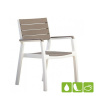 Стул пластиковый "Harmony armchair", белый/капучино [224478]