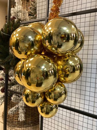 Украшение для больших ёлок "Гроздь из шаров" 50 см