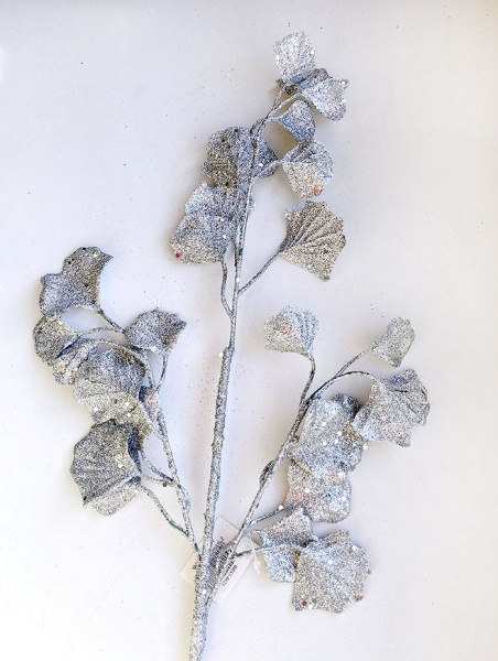 Украшение елочное "Ветка гинкго" 66см 