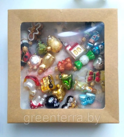 Игрушка елочная стеклянная "Мини-форма"