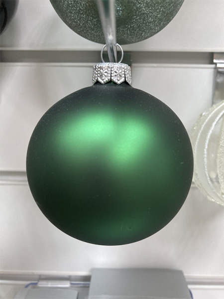 Шар елочный стекл. 8 см, [G-30]