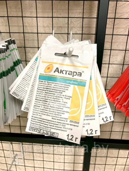 Актара, порошок 1,2 г. (для защиты от колорадского жука) Актара, порошок 1,2 г. (для защиты от колорадского жука)