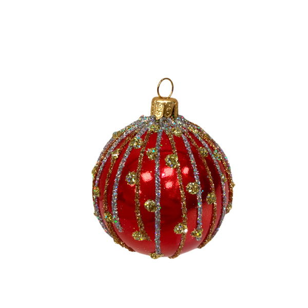 Набор шаров пластик. декор №14 разные цвета, 6см / 8см / 10см Шар пластиковый декорированный