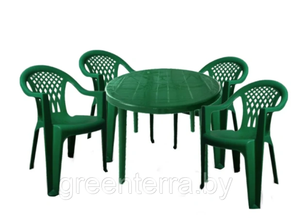 "Виктория-5" (круглый стол) - набор садовой мебели для дачи