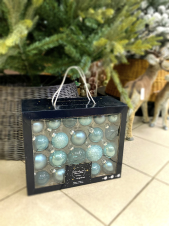 Набор шаров елочных стекл. Color Symphony: Голубой туман,  5-7см, 42шт [9149263]