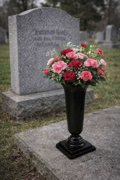 Горшок пластиковый "Вазон Р" для цветов 2л, чёрный